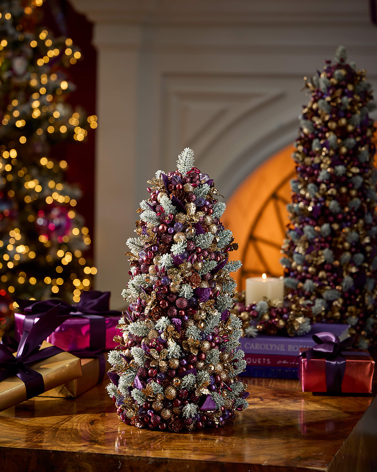 Salzburg Creations Frosted Plum 18" Tabletop Tree In Multi