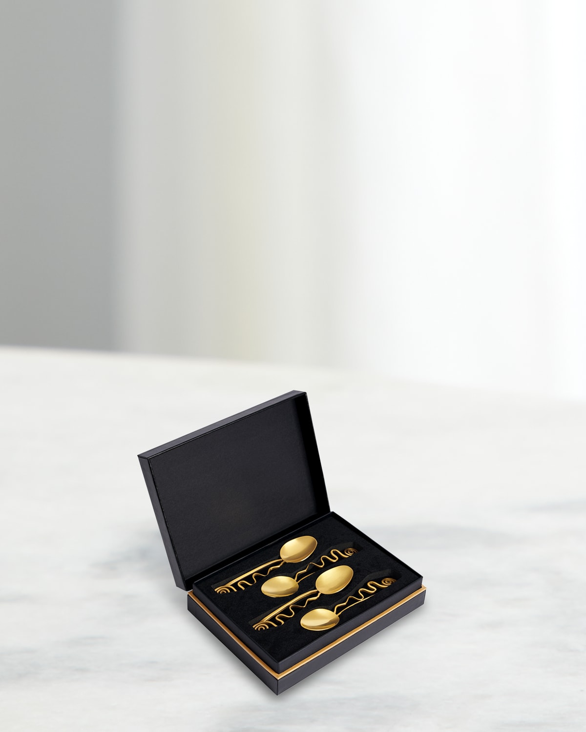 L'objet Spirale Cocktail Spoons, Set Of 4 In Gold