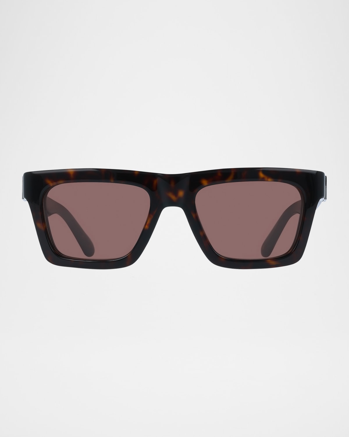 Ferragamo Men's Acetate Square Sunglasses In Dark Tortoise