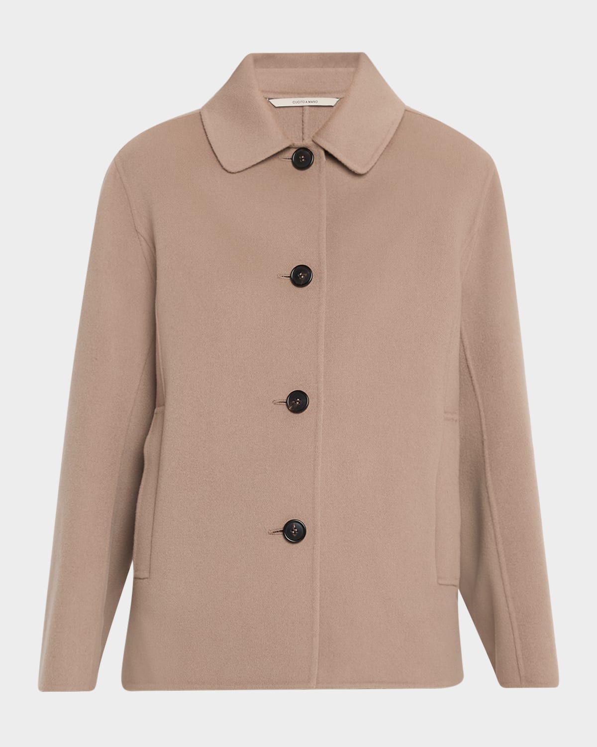 Max Mara Lily Brushed Wool Shirt Jacket In Brown