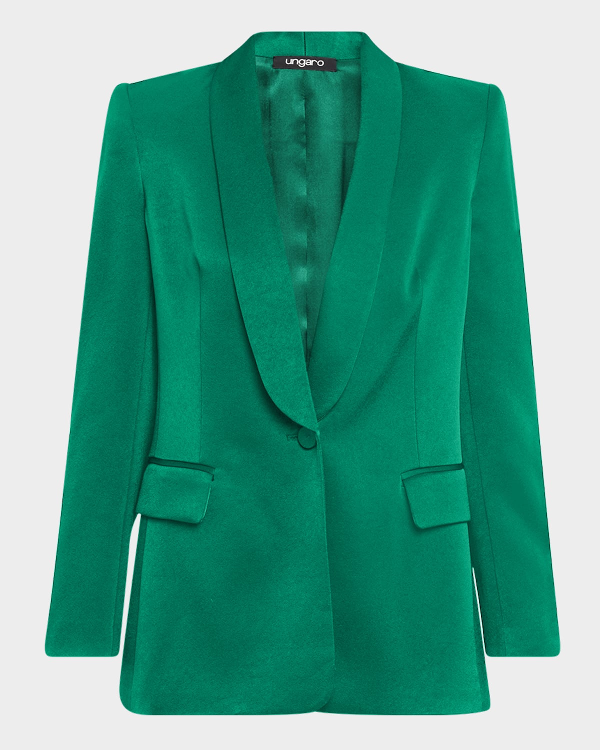 UNGARO SIA SINGLE-BUTTON SHAWL COLLAR BLAZER 