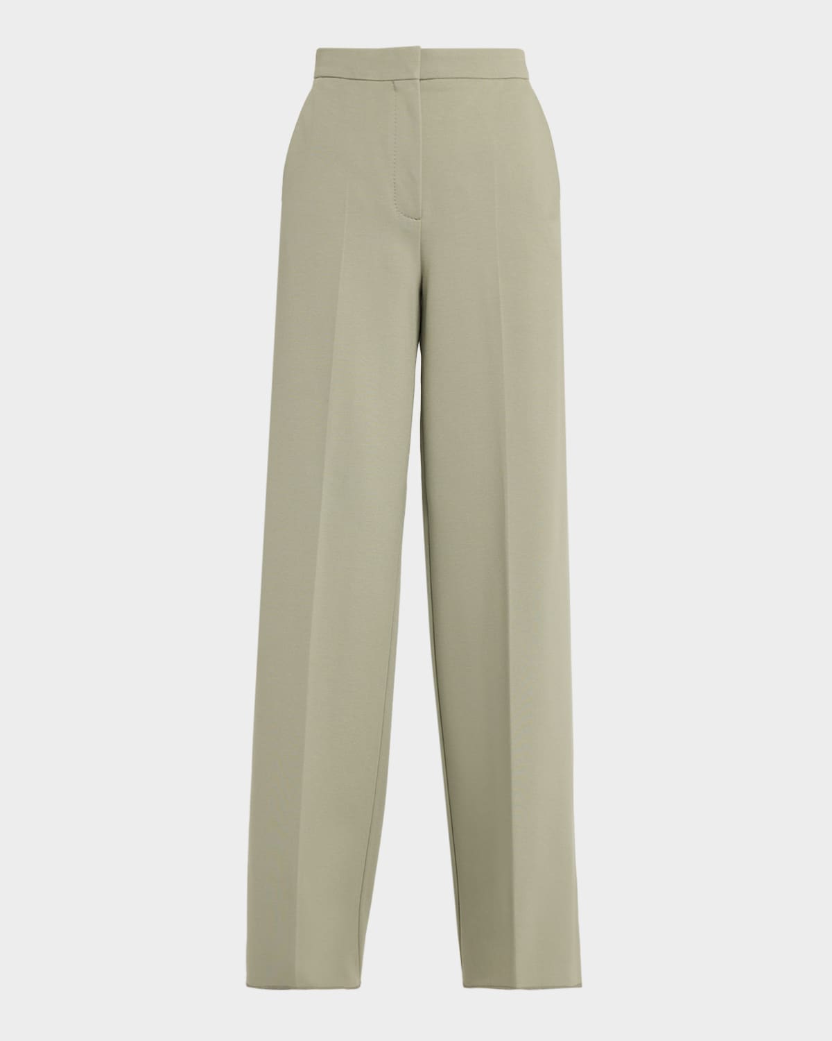 Max Mara Biada Wide-leg Pants In Green