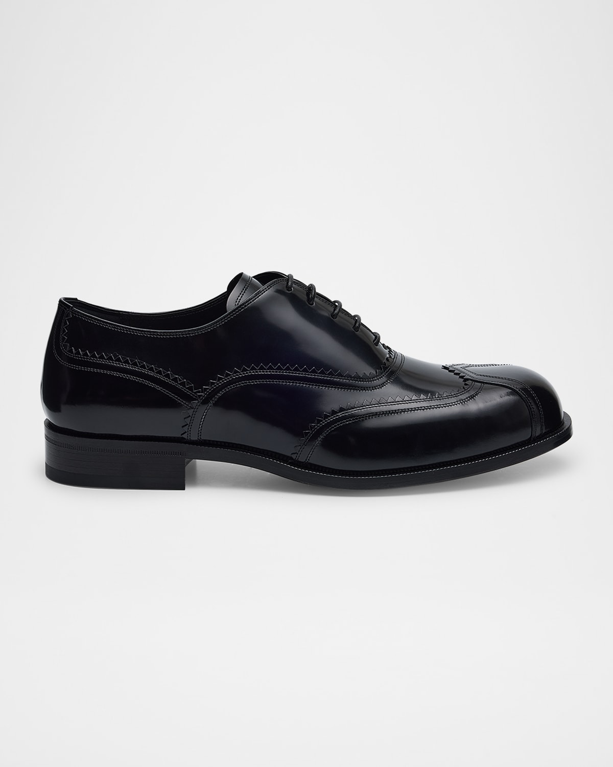 Bally Men's Steel Wingtip Brogue Leather Derby Shoes In Black