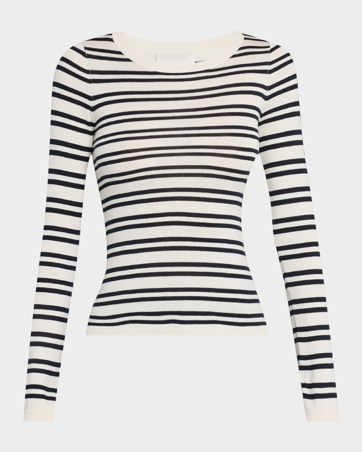 Twp Striped Second Skin Top In Midnight/ivory/dark