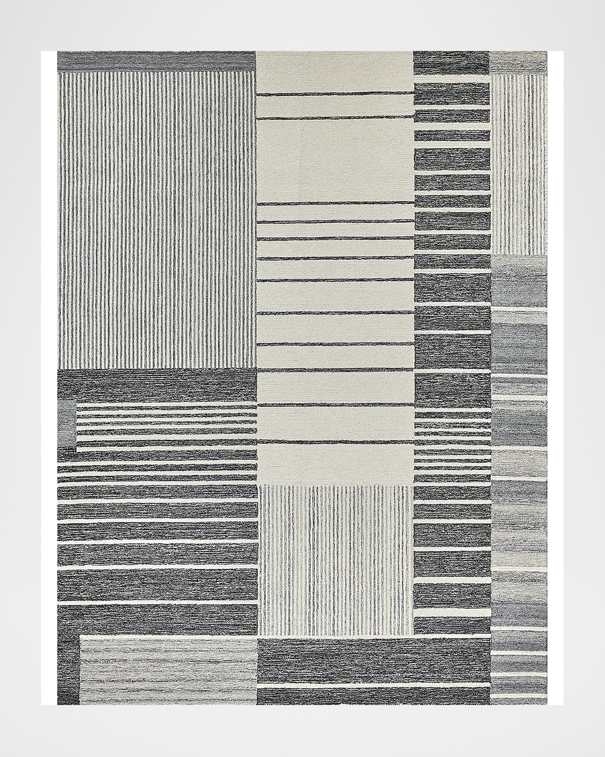 Exquisite Rugs Castine Hand-tufted Gray Rug, 6' X 9' In Gray/ivory