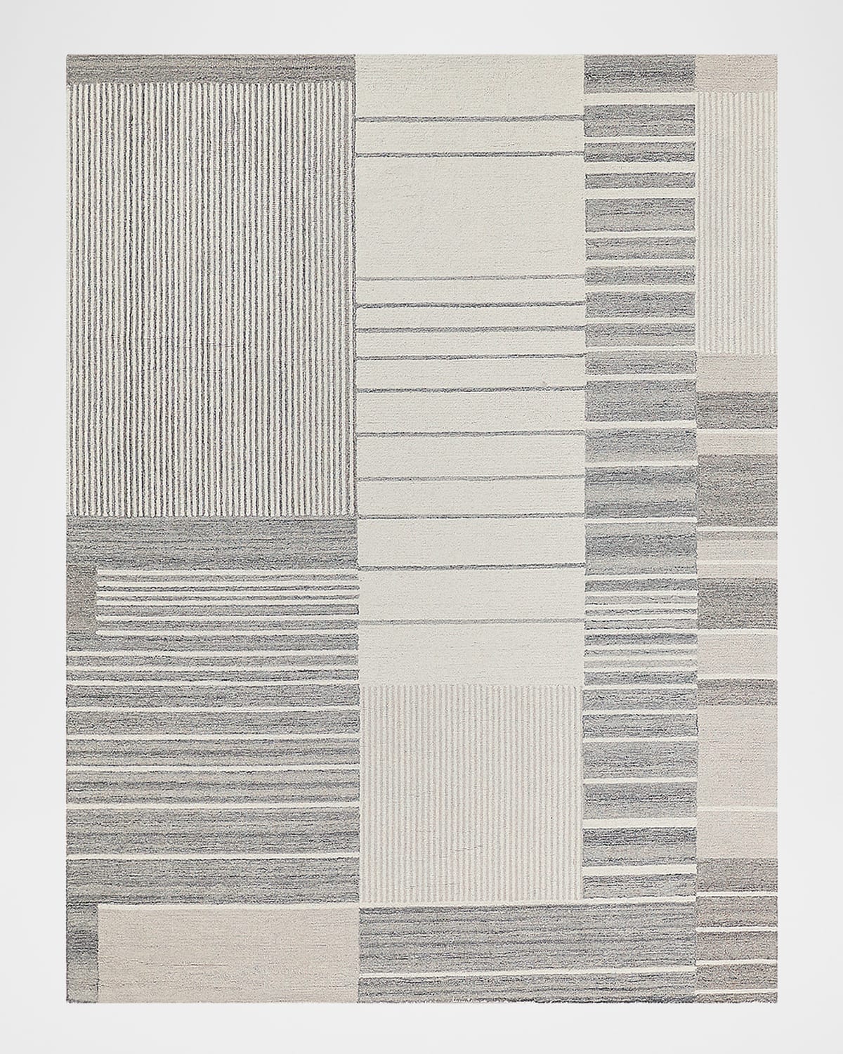 Exquisite Rugs Castine Hand-tufted Silver Rug, 4' X 6' In Silver/ivory