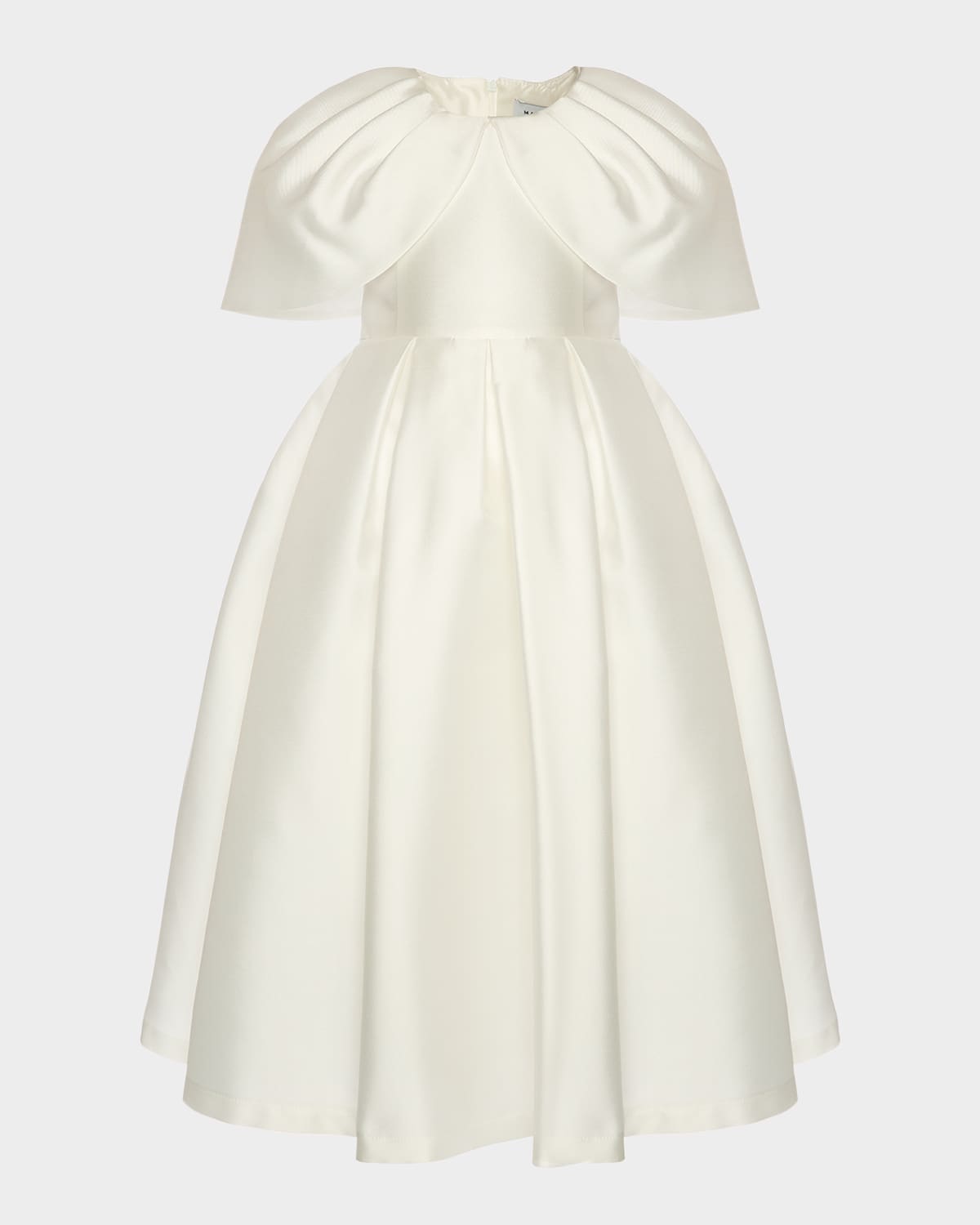 MAMA LUMA GIRL'S PLEATED CAPE DRESS 