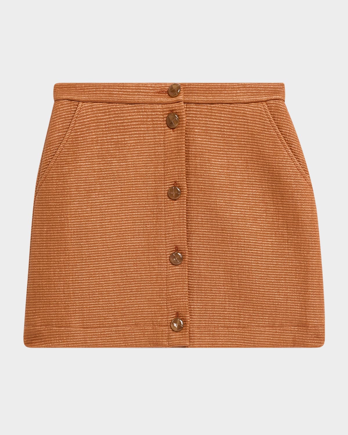 BLAZE Milano Gipsy Moth Appaloosa Button-Front Mini Skirt