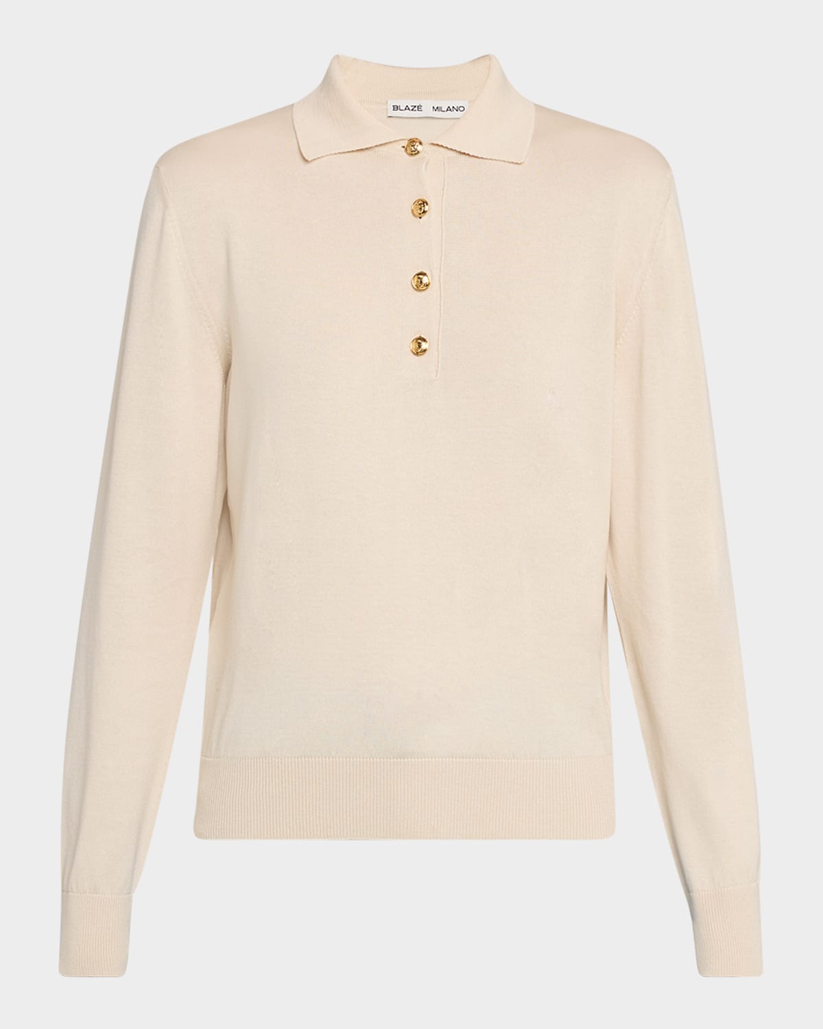 BLAZE Milano Alegria Long-Sleeve Polo Sweater