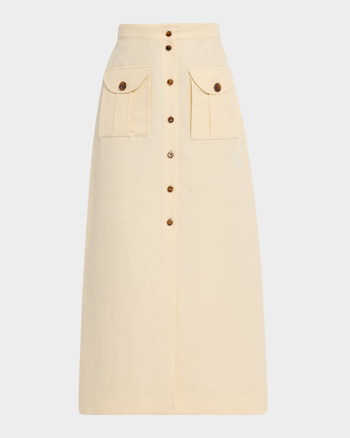 BLAZE Milano Savannah Appaloosa Pockets Button-Front Ankle Skirt