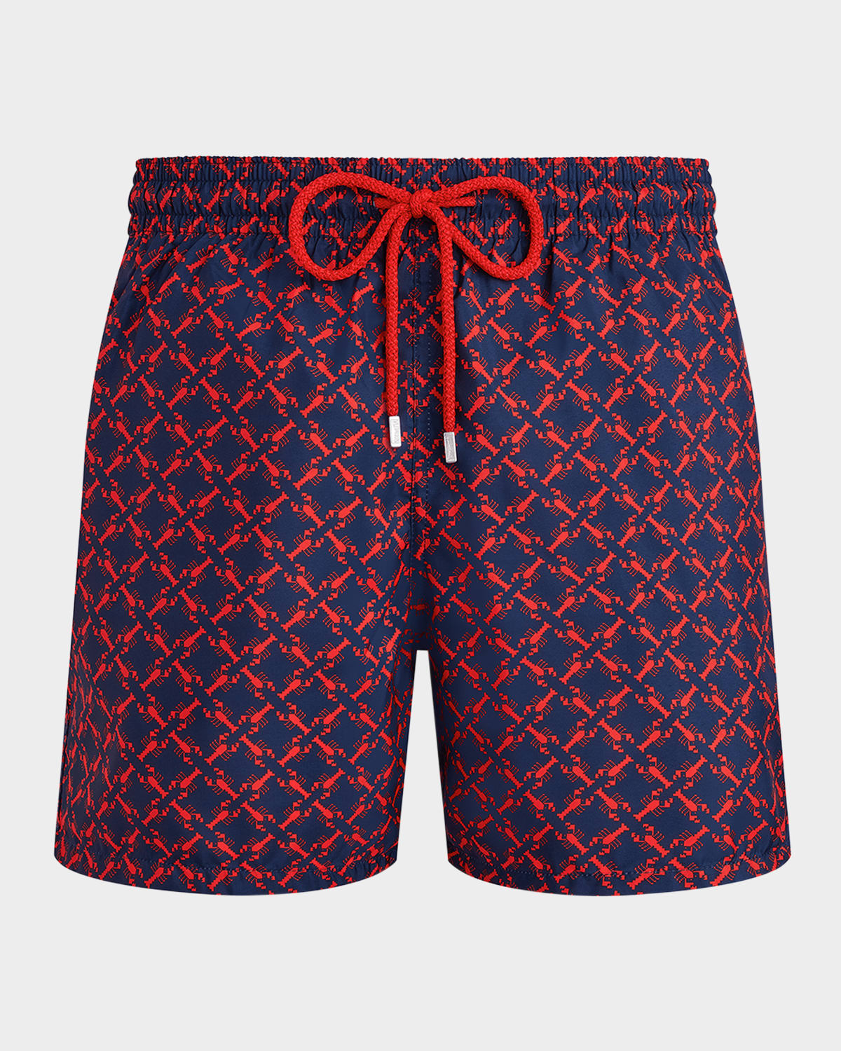 Vilebrequin Mahina Patterned Beach Shorts In Navy