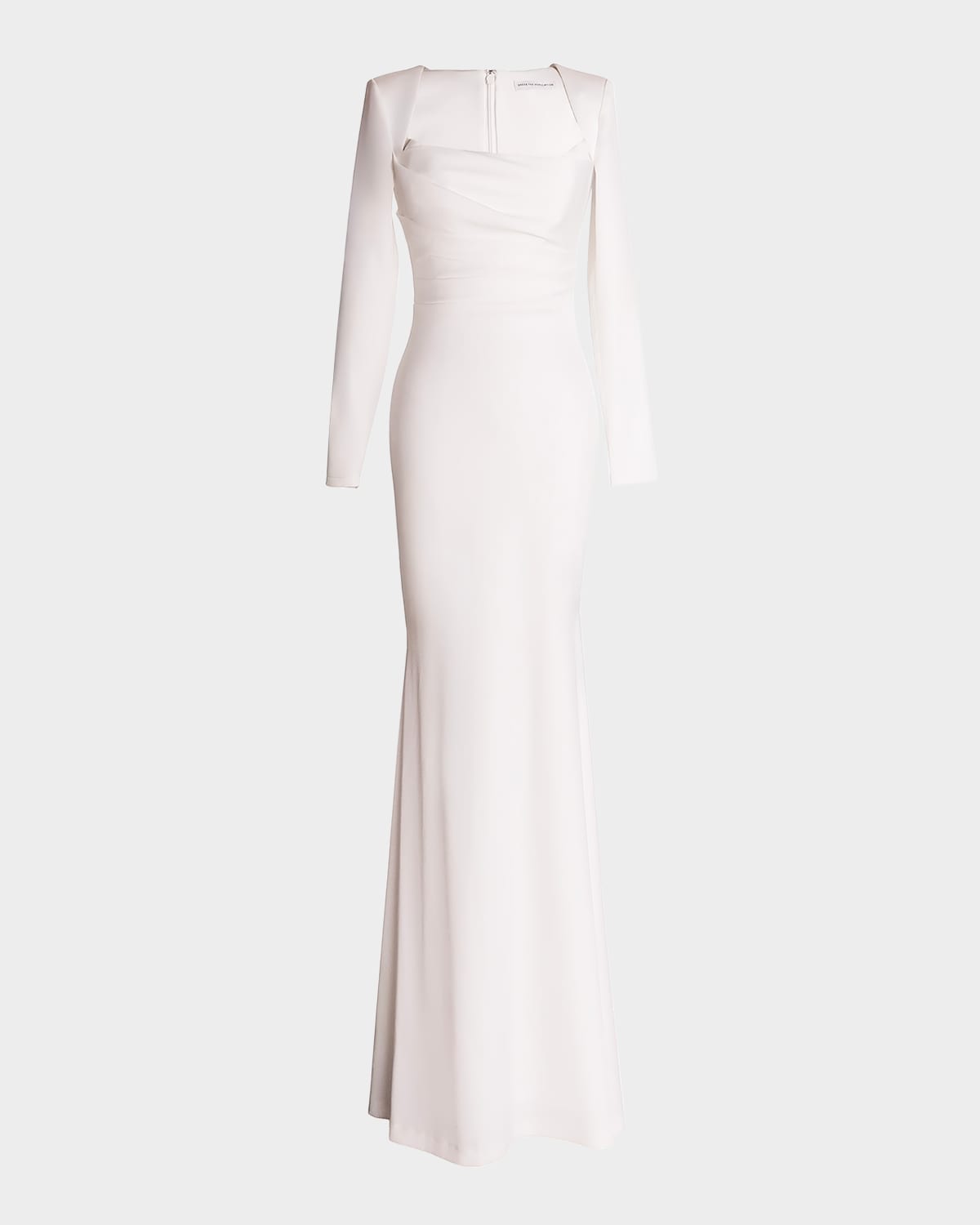 Delores Square-Neck Satin Mermaid Gown