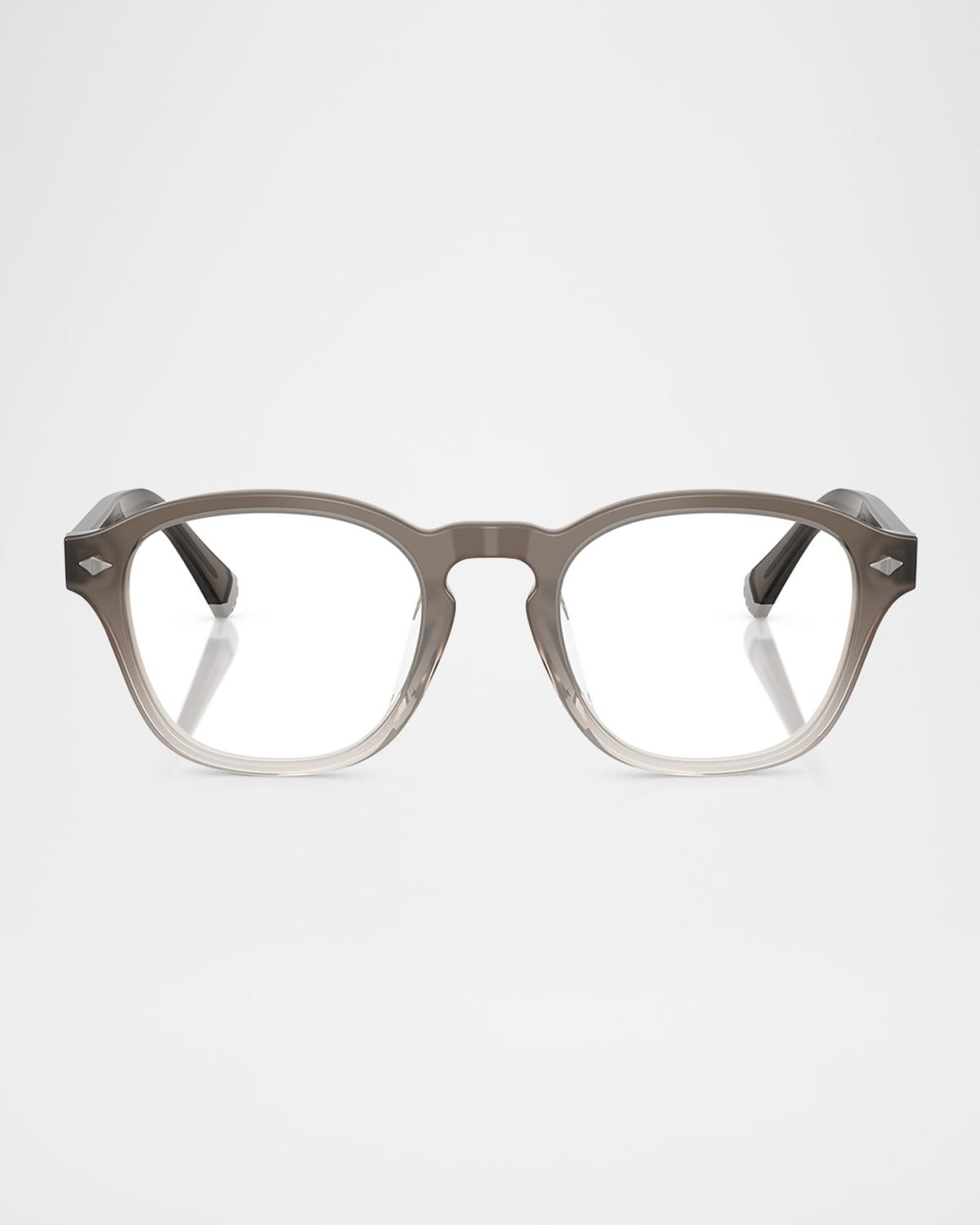 Brunello Cucinelli Men's Bc4006 Square Blue-block Optical Frames In Brown