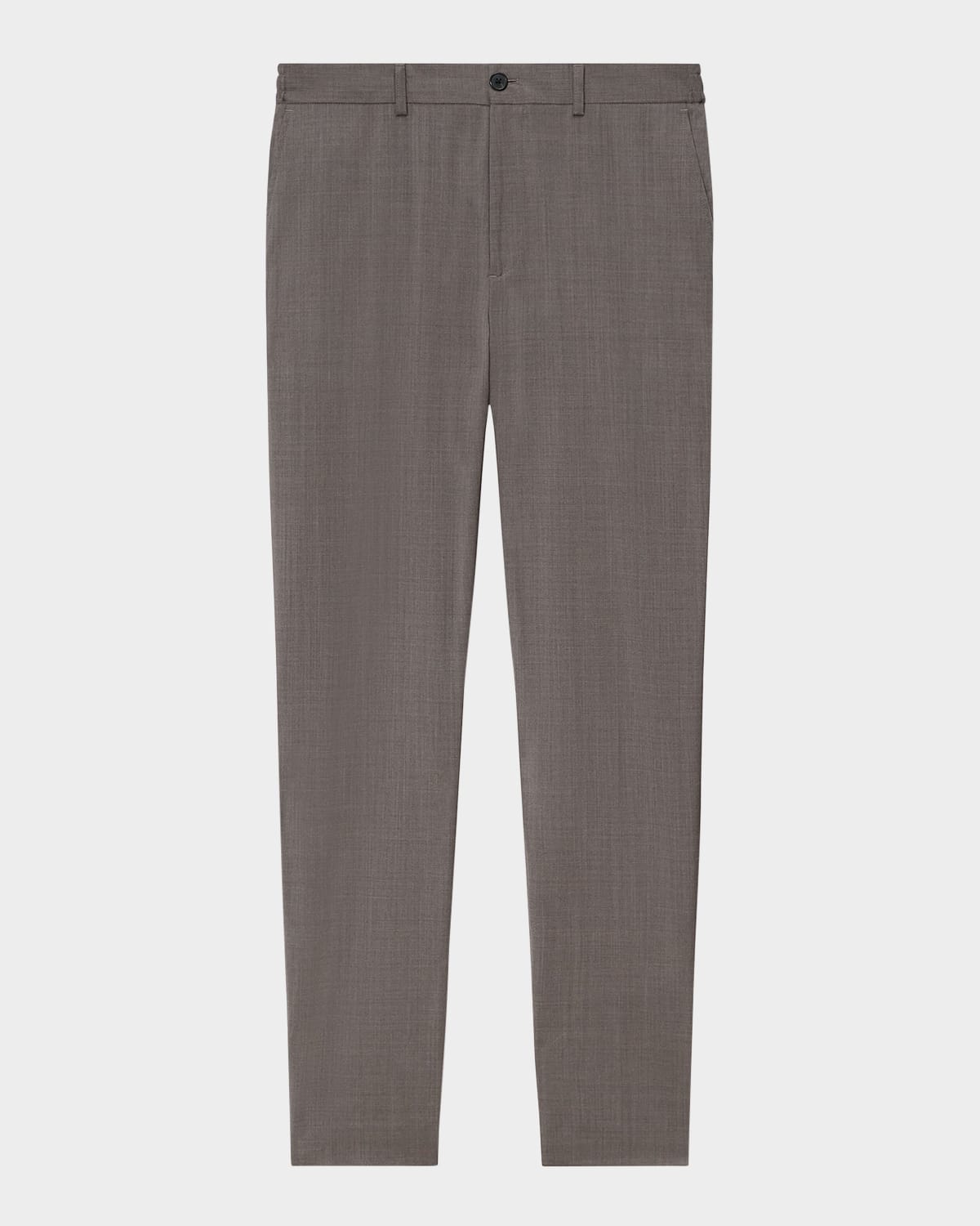 Theory Curtis Travel Slim Fit Wool Pants In Walnut Mel