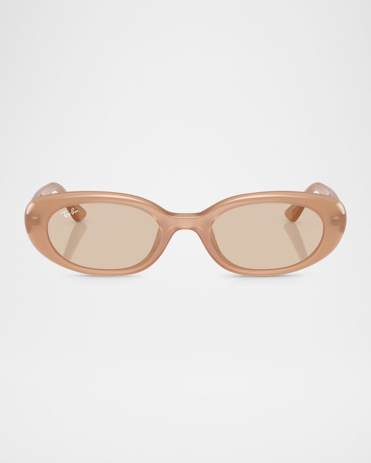 Ray Ban Rb4441d Rectangle Plastic Sunglasses In Opal Beige