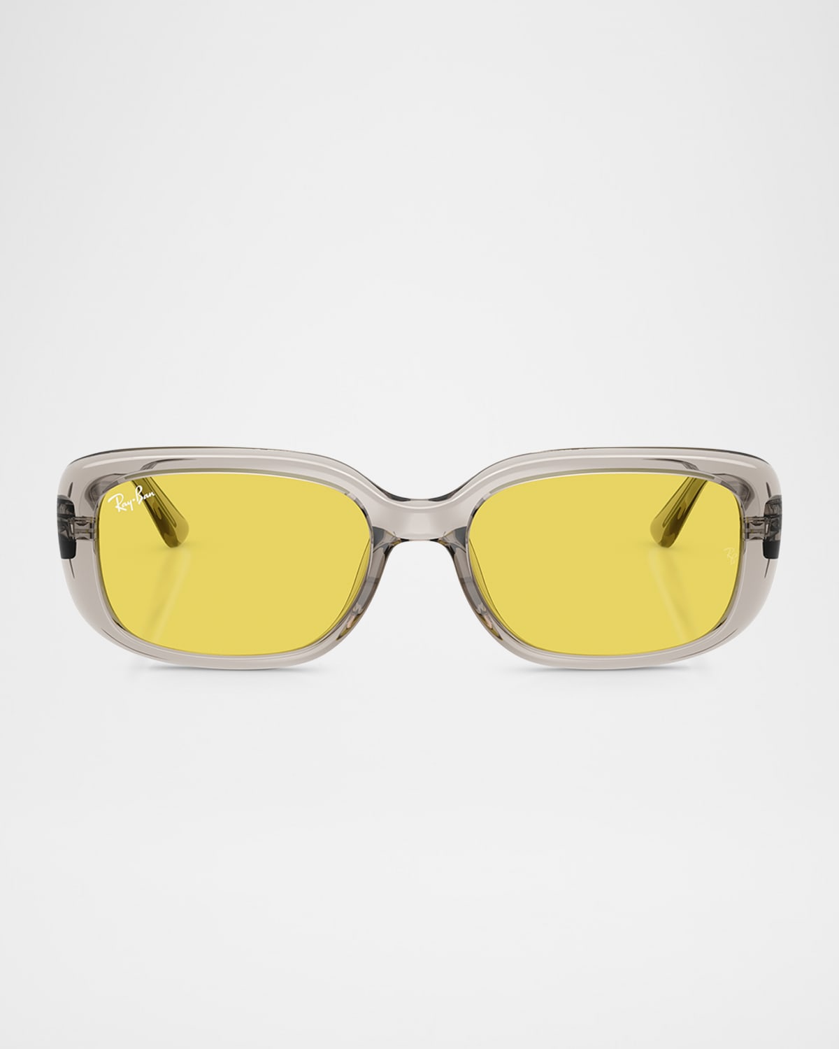Ray Ban Rb4421d Bio-based Sonnenbrillen Transparent Light Beige Fassung Gelb Glas 56-18 In Yellow