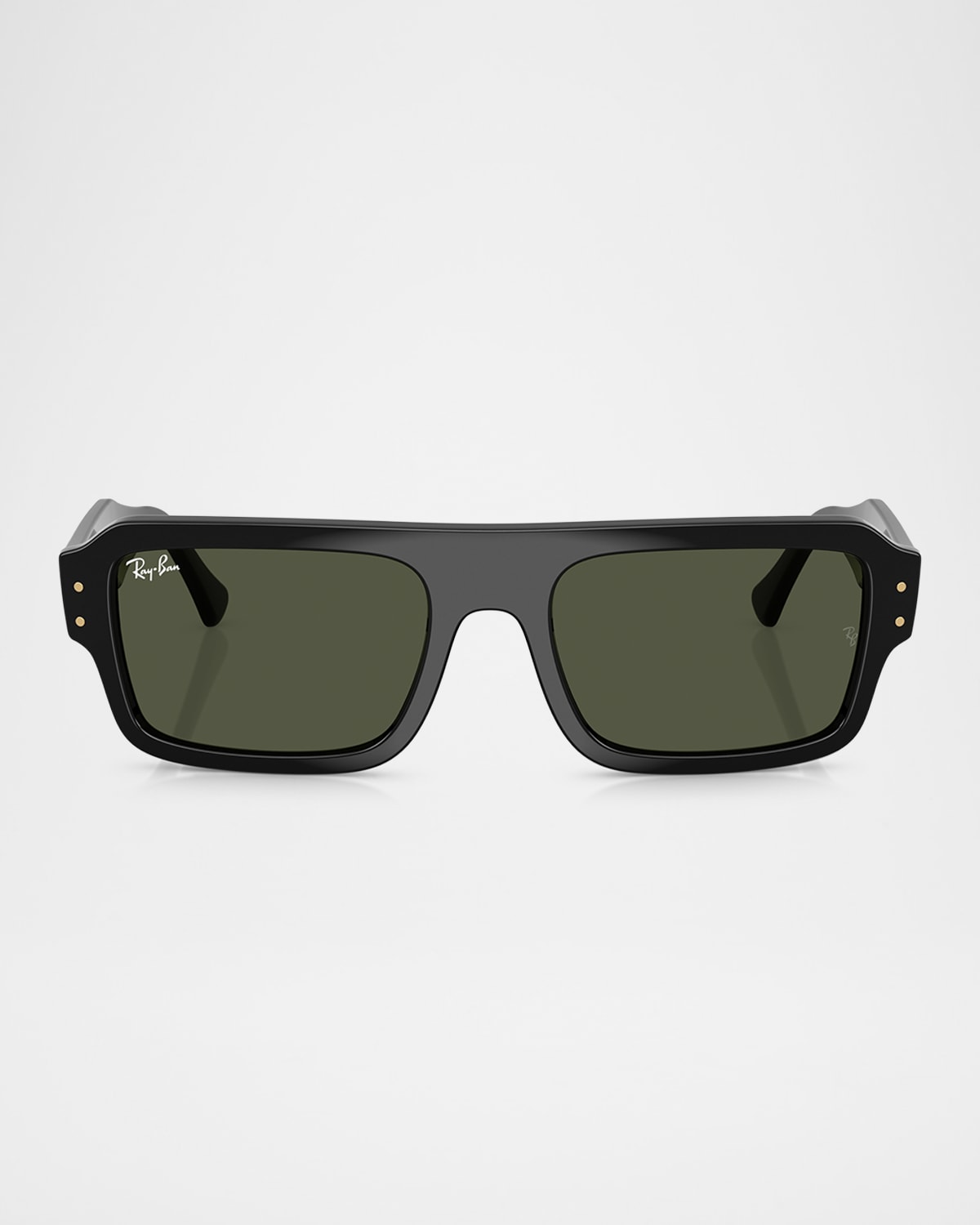 Ray Ban Rb4454 Acetate Rectangular Sunglasses In Black