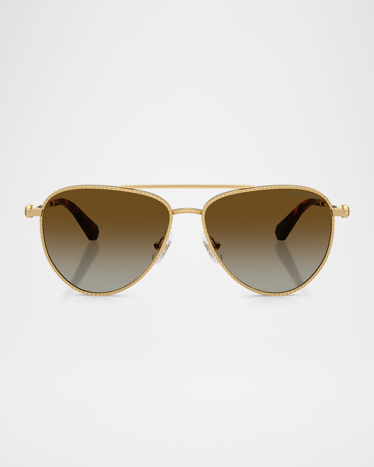 SK7031 Crystal Metal Aviator Sunglasses