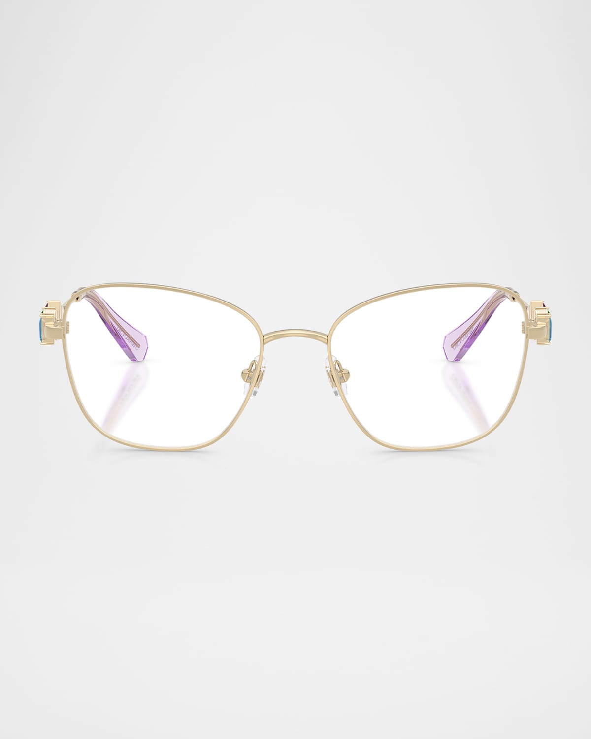 SK1025 Crystal Metal Round Optical Frames
