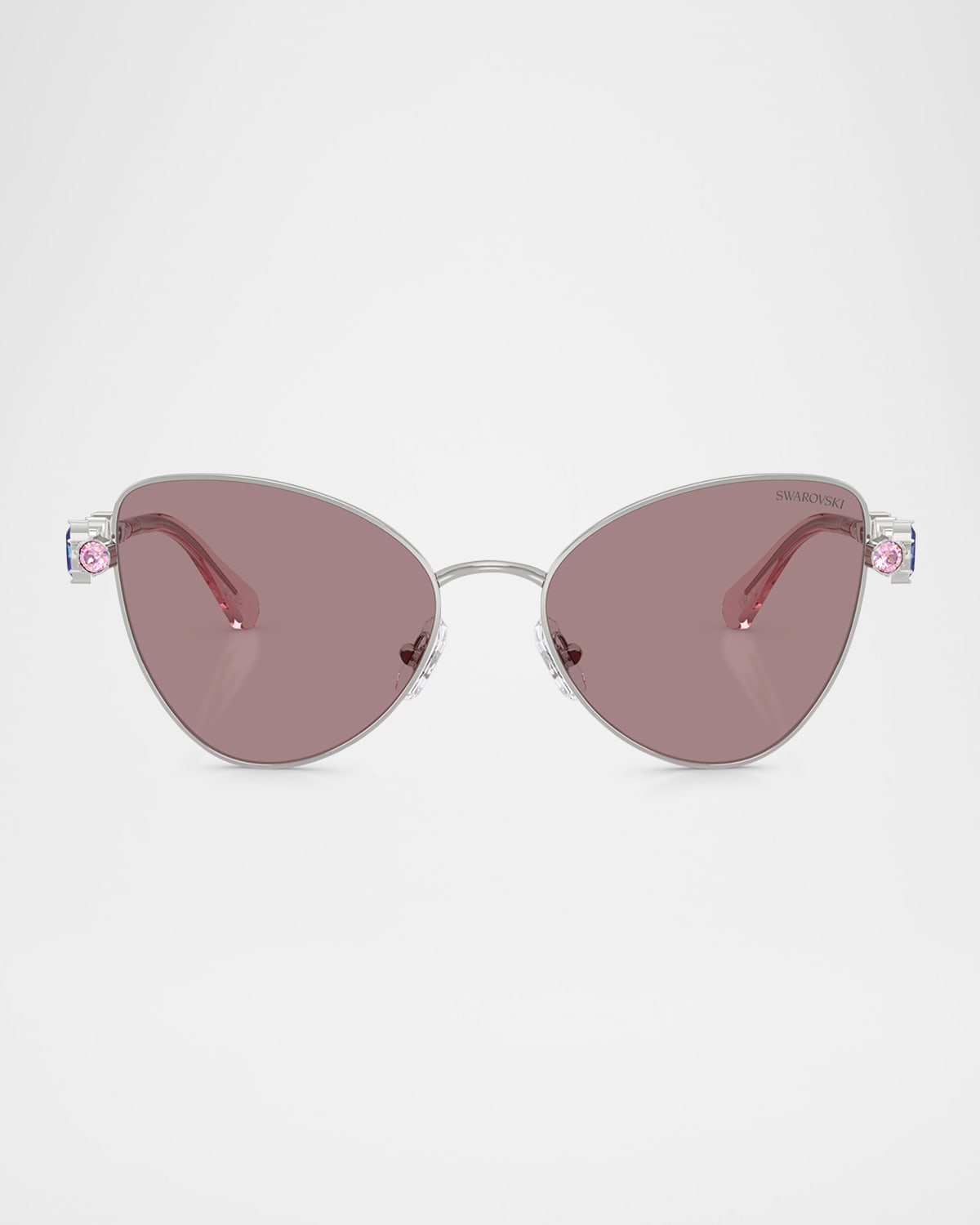 Swarovski Sk7034 Butterfly Sunglasses In Silver
