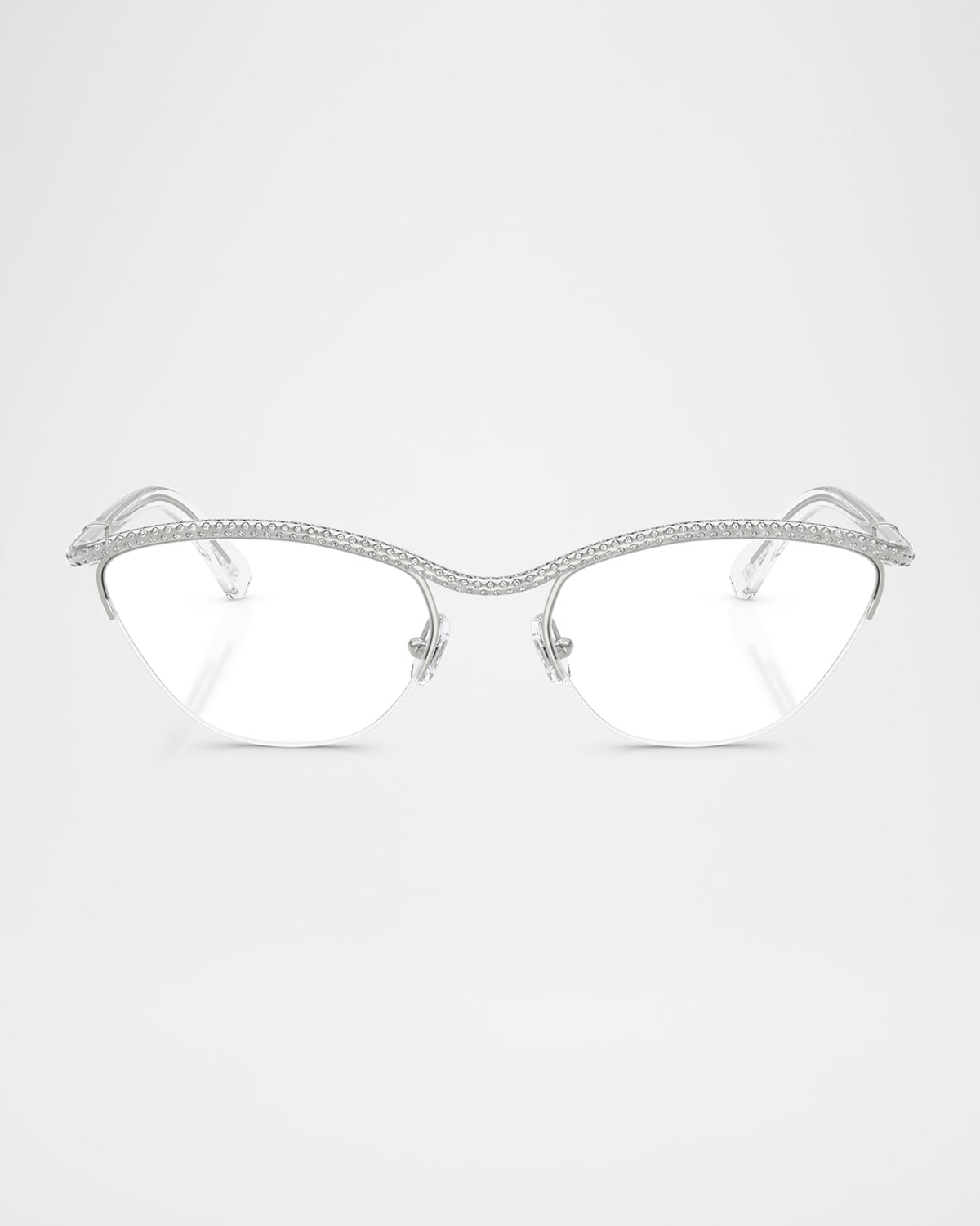 Swarovski Sk1026 Metal Oval Optical Glasses In Silver