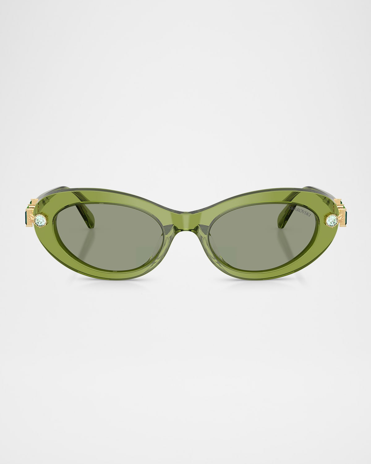 SK6042 Oval Embellished Sunglasses