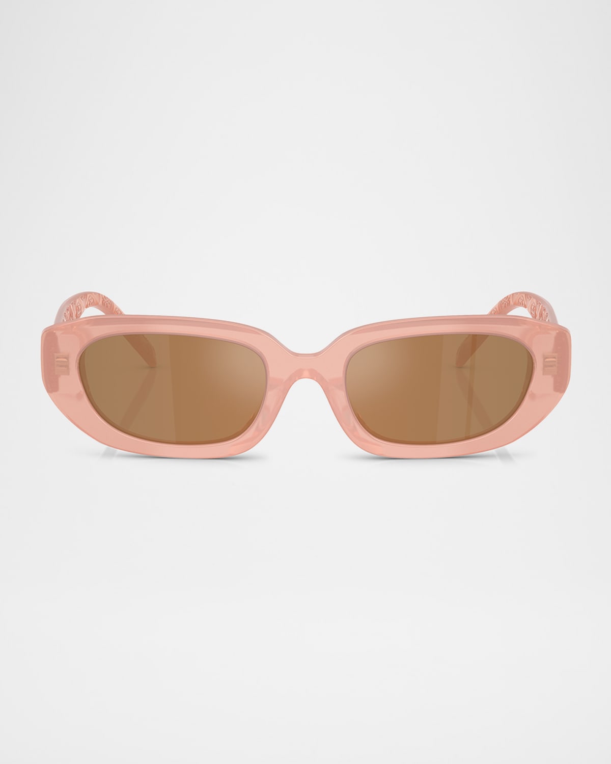 Tory Burch Ty7219u Rectangular Acetate Sunglasses In Pink