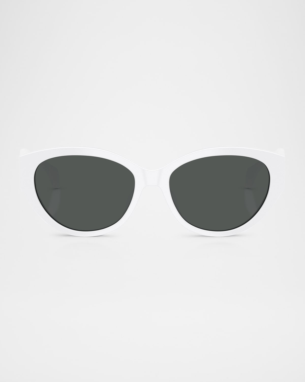 Versace Ve4495d Round Acetate Sunglasses In White