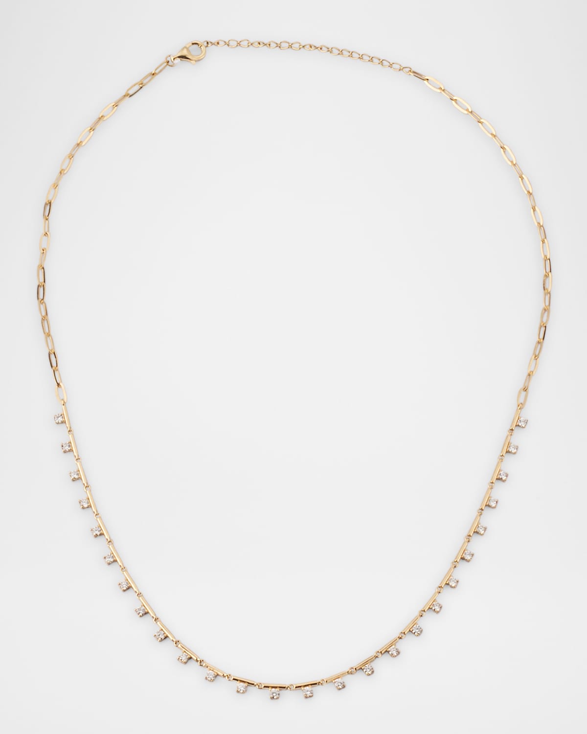14K Yellow Gold Diamond Segment Necklace