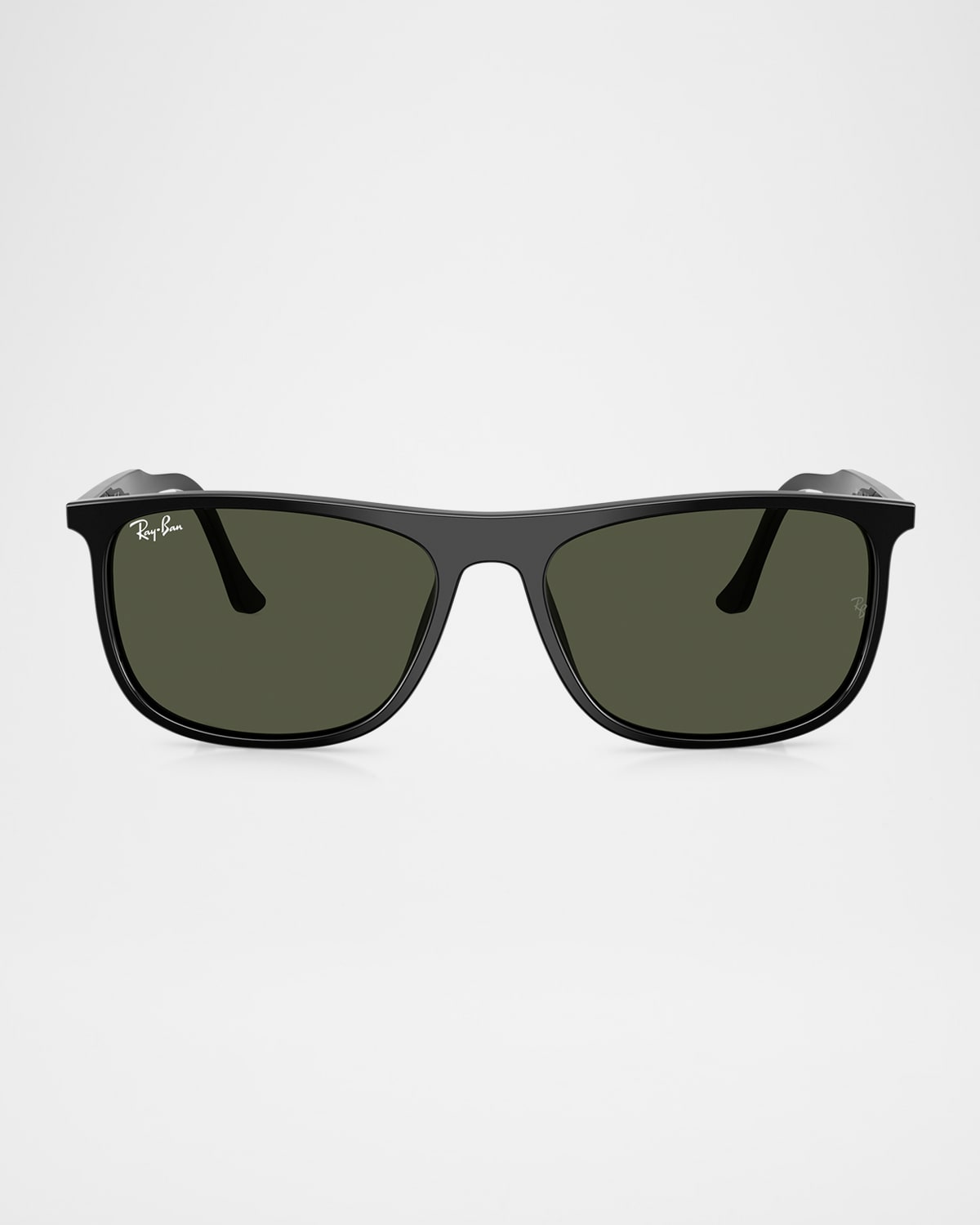 Ray Ban Men's Rb2216 Rectangular Sunglasses, 61mm In Black