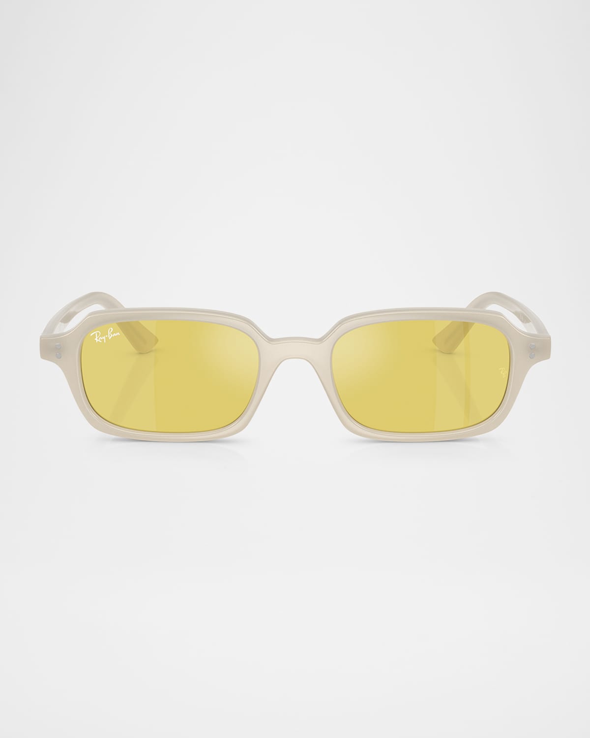 Ray Ban Ray-ban 52mm Mirrored Pillow Sunglasses In White