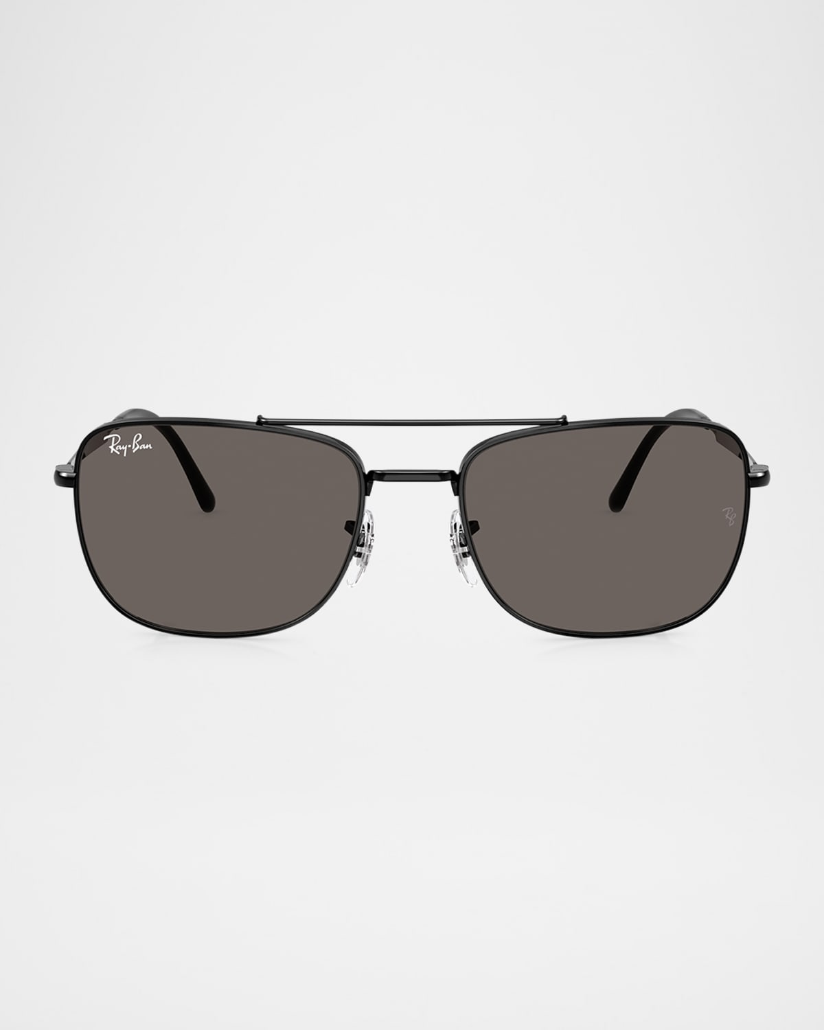 Ray Ban Men's Rb3755 Rectangular Sunglasses, 62mm In Black