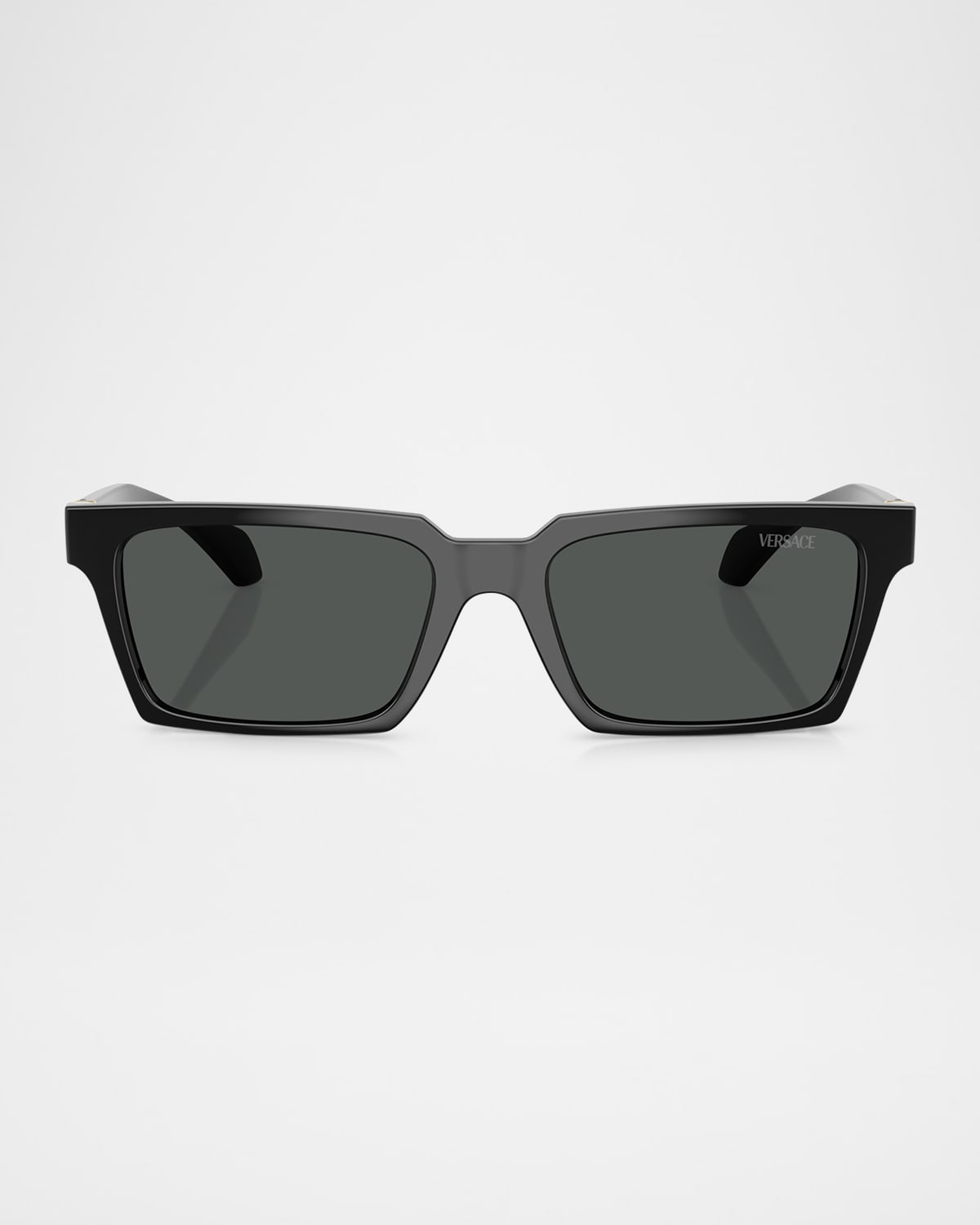 Versace 55mm Rectangular Sunglasses In Black