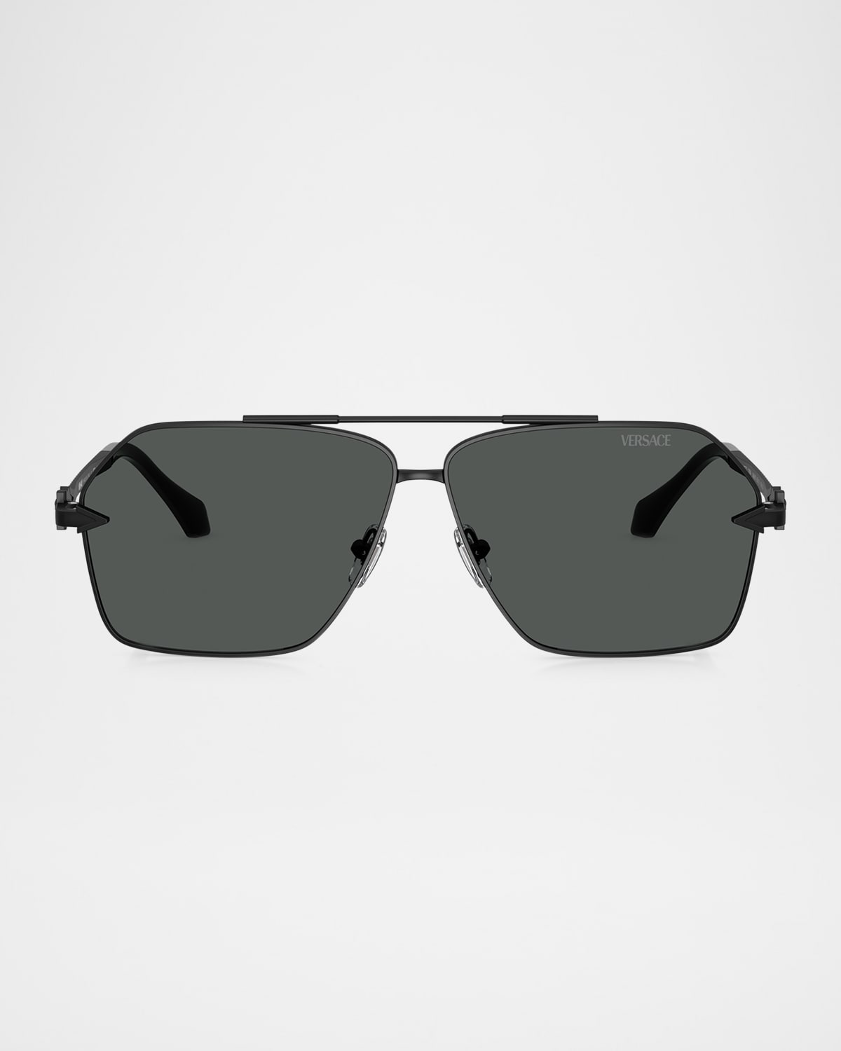 Versace Men's Ve2284 Aviator Sunglasses In Matte Black