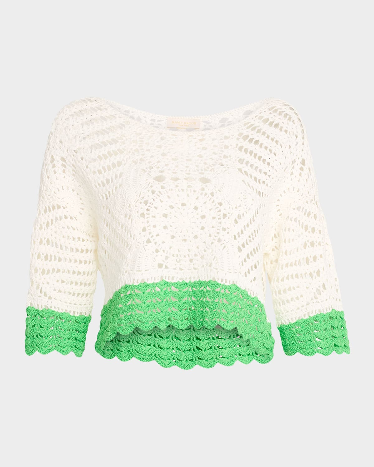 RAMY BROOK KRISTINA CROPPED CROCHET TOP 