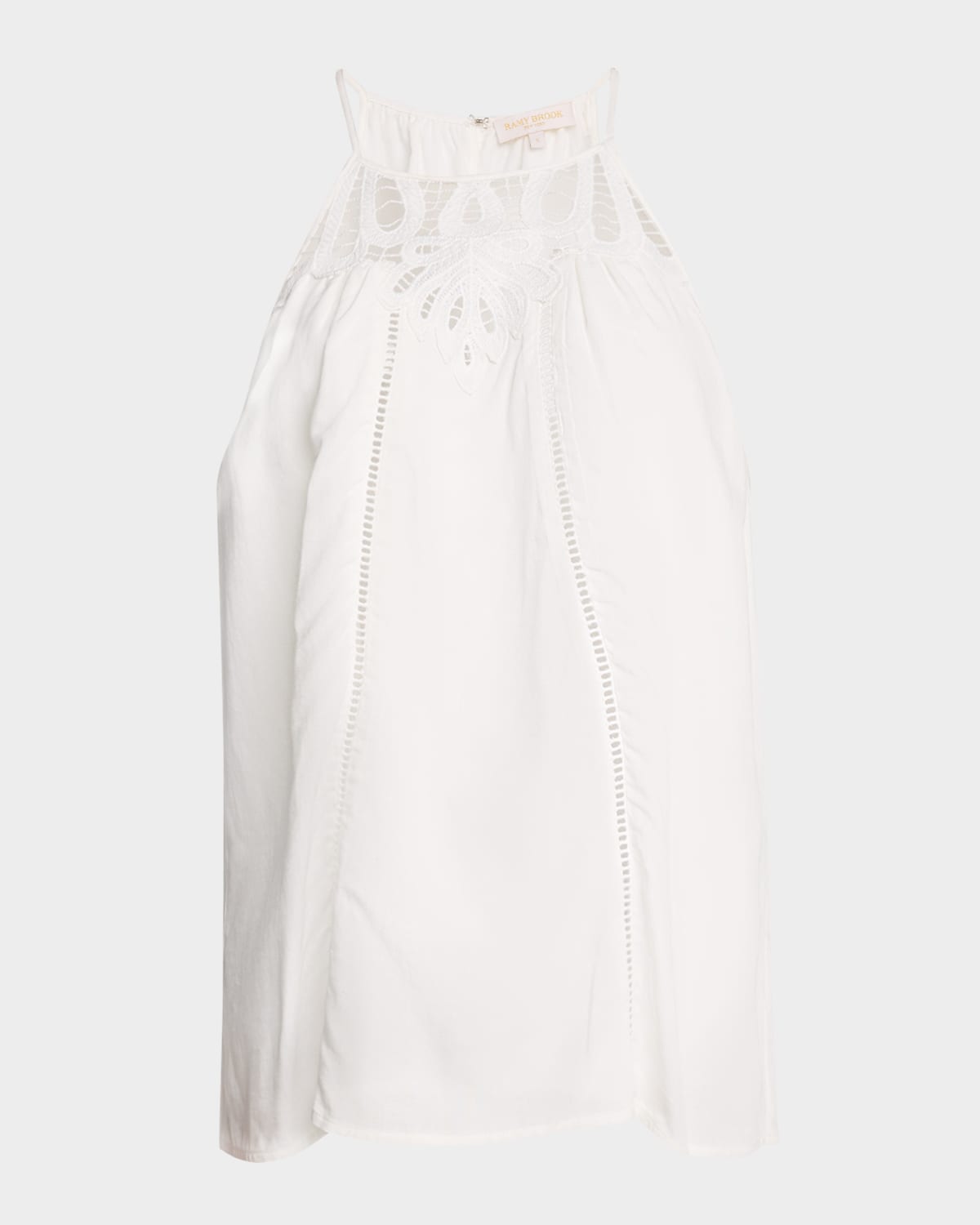 RAMY BROOK MILA EYELET EMBROIDERED SLEEVELESS TOP 