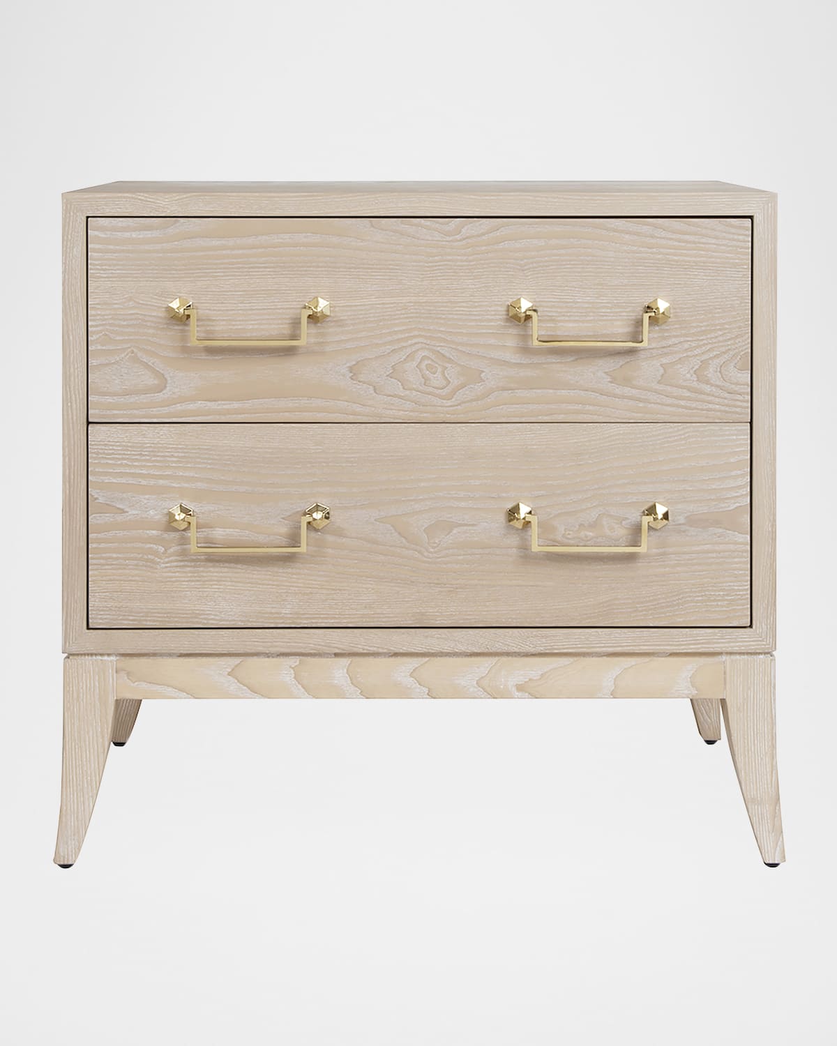 Worlds Away Kenna 2-drawer Side Table In Natural