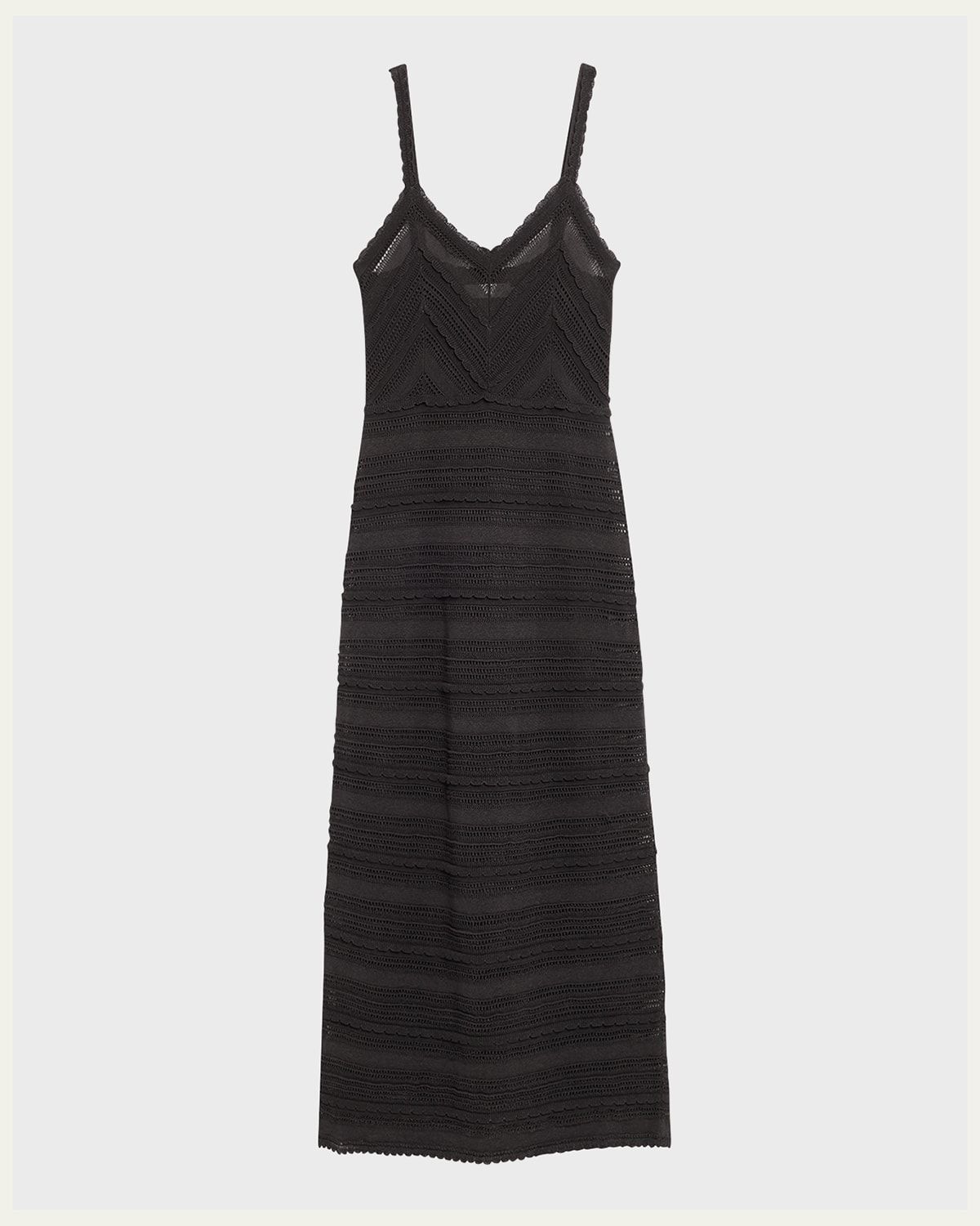 Zimmermann Lucky Sleeveless Lace Knit Dress In Black