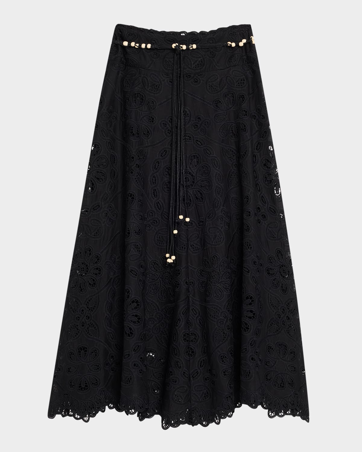 Shop Zimmermann Rhiannon Embroidered Belted Skirt