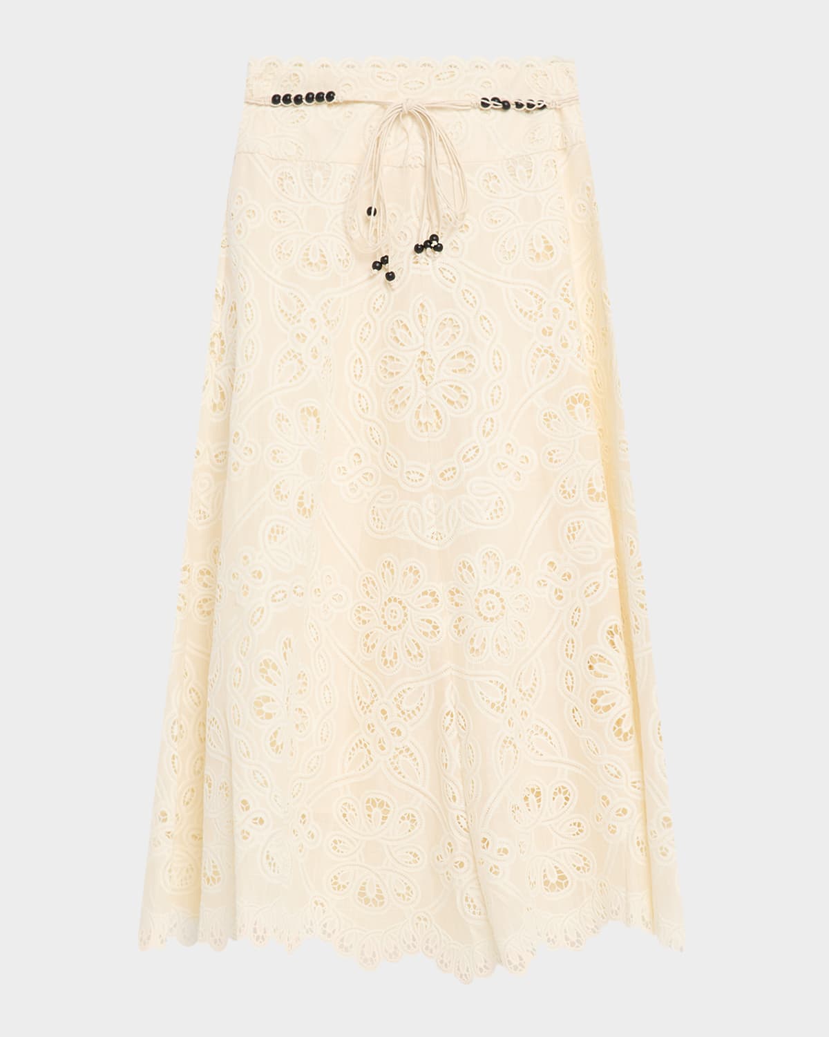 Shop Zimmermann Rhiannon Embroidered Belted Skirt