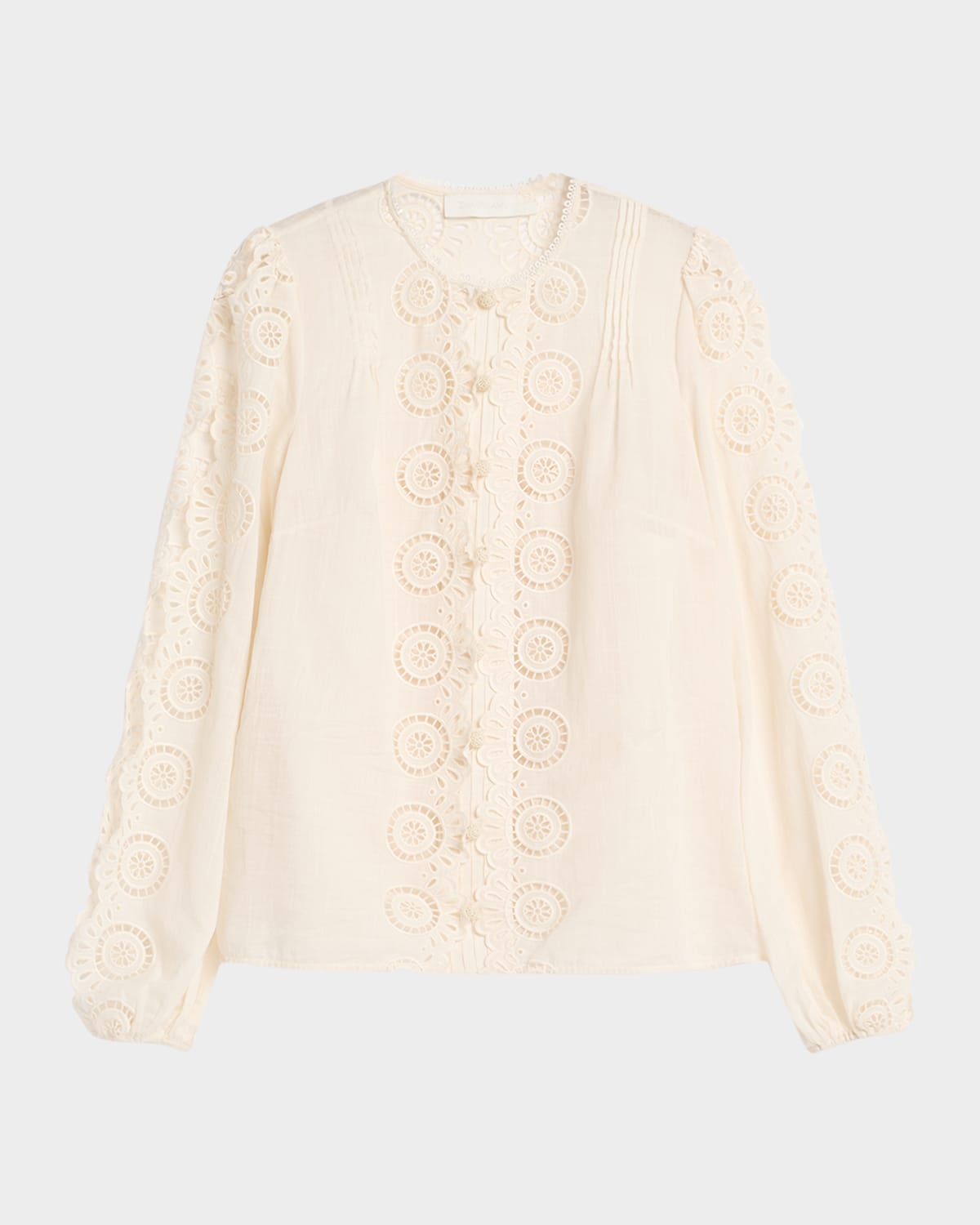 ZIMMERMANN LUCKY EMBROIDERED BLOUSE 