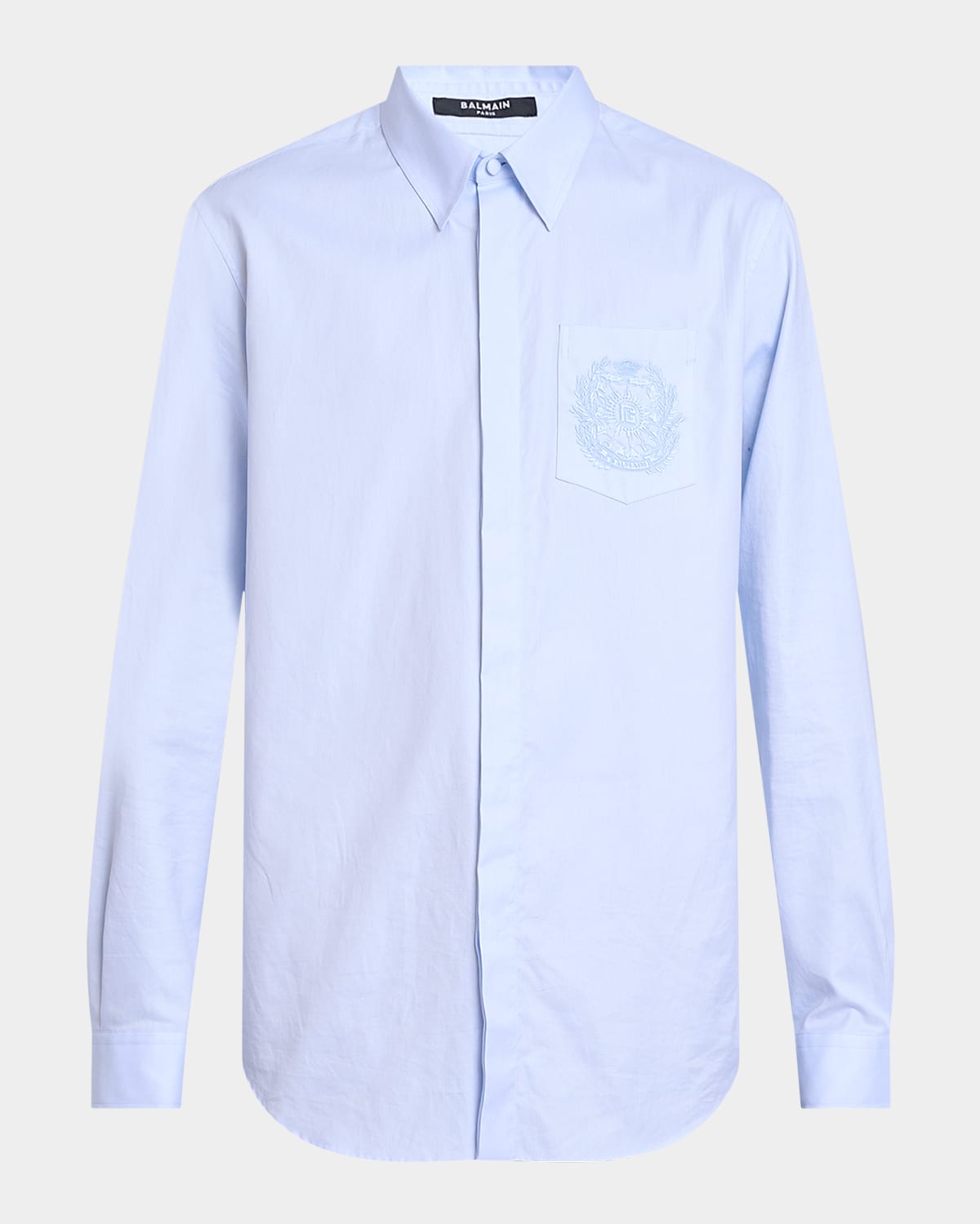 Balmain Men's Emblem-pocket Cotton Sport Shirt