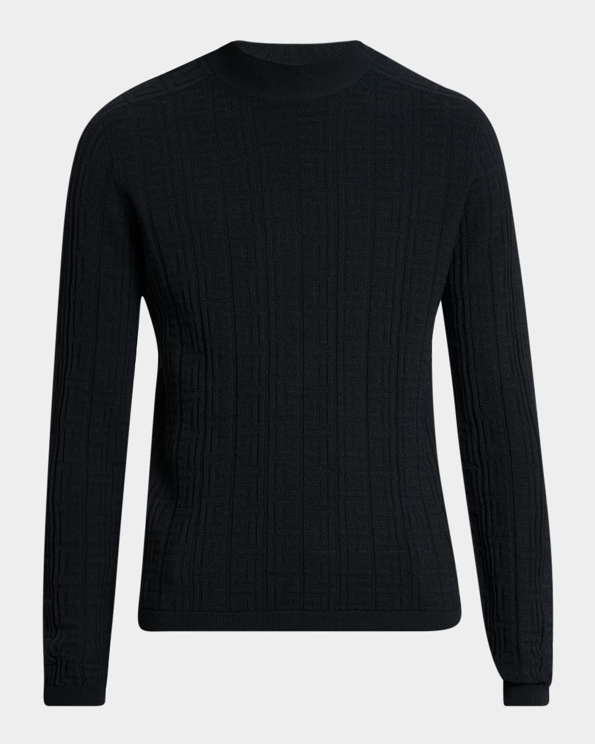 Balmain Classic Crew Neck Sweater In Black