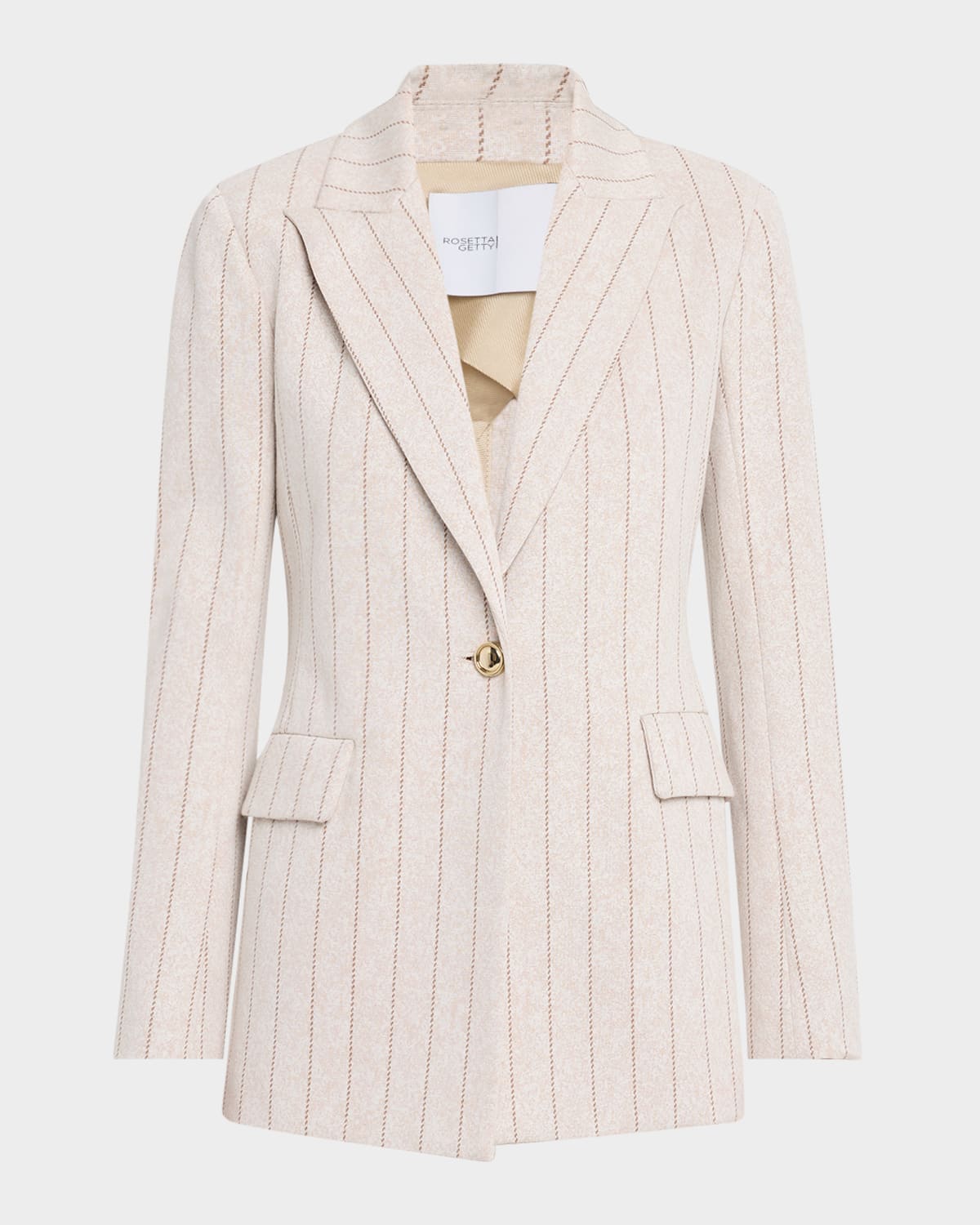 Pinstripe Single-Breasted Jacket