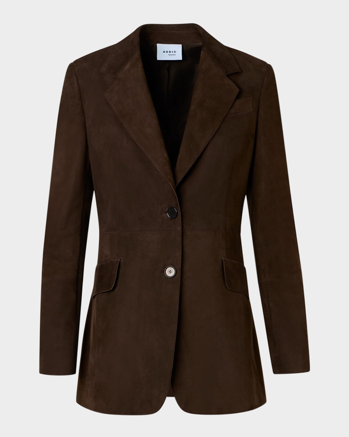 Nappa Suede Single-Breasted Blazer Jacket
