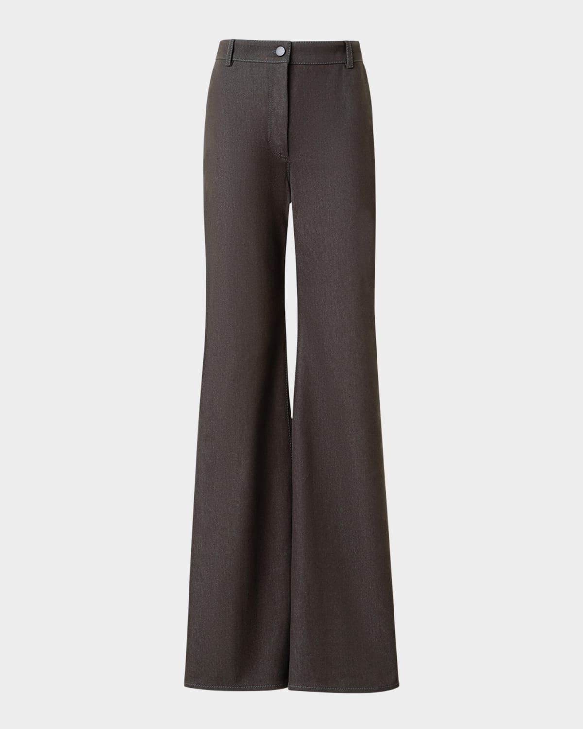 Akris Punto Celia Cotton Stretch Denim Bootcut-leg Pants