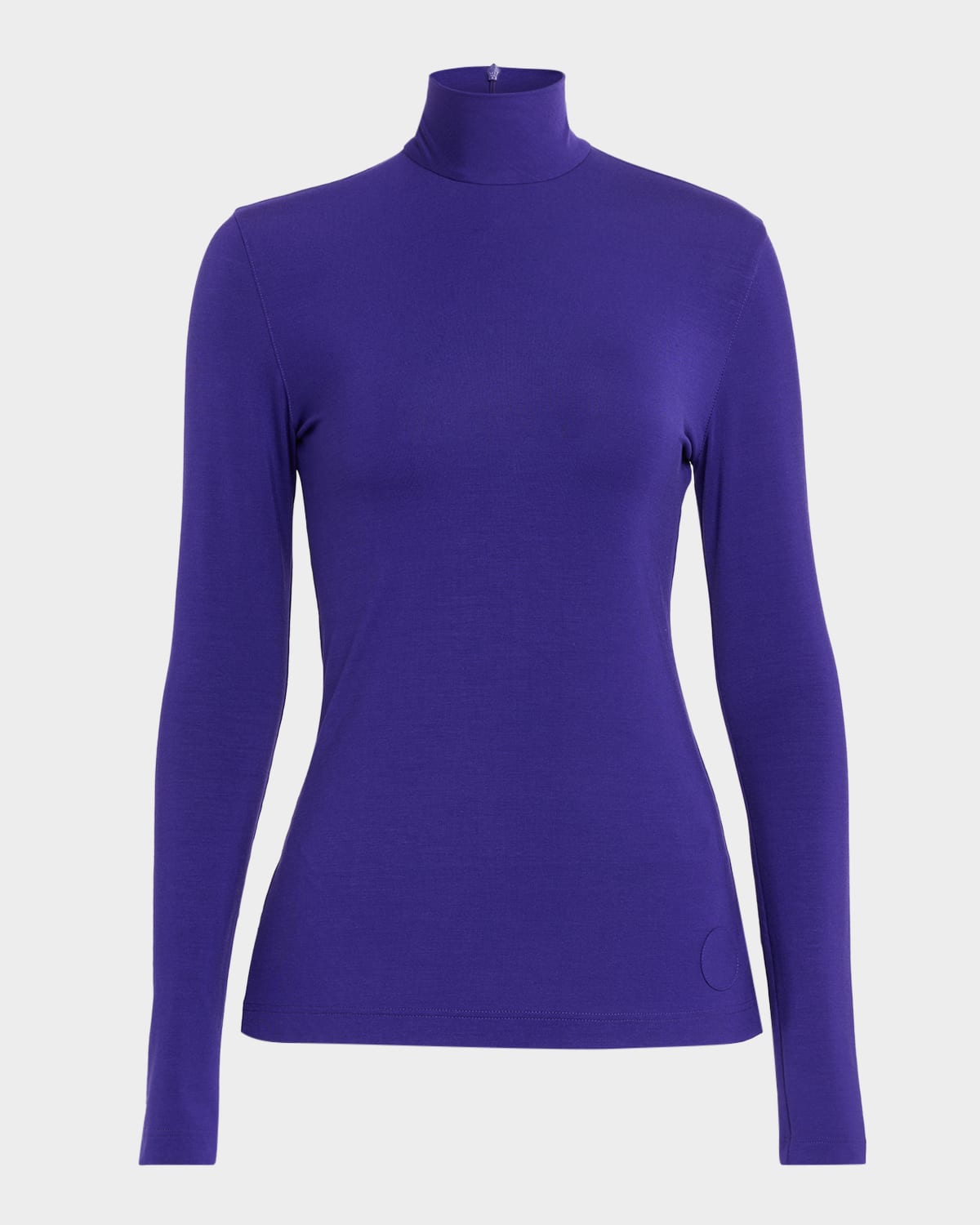 Akris Punto Modal Jersey Mock-neck Shirt In Purple
