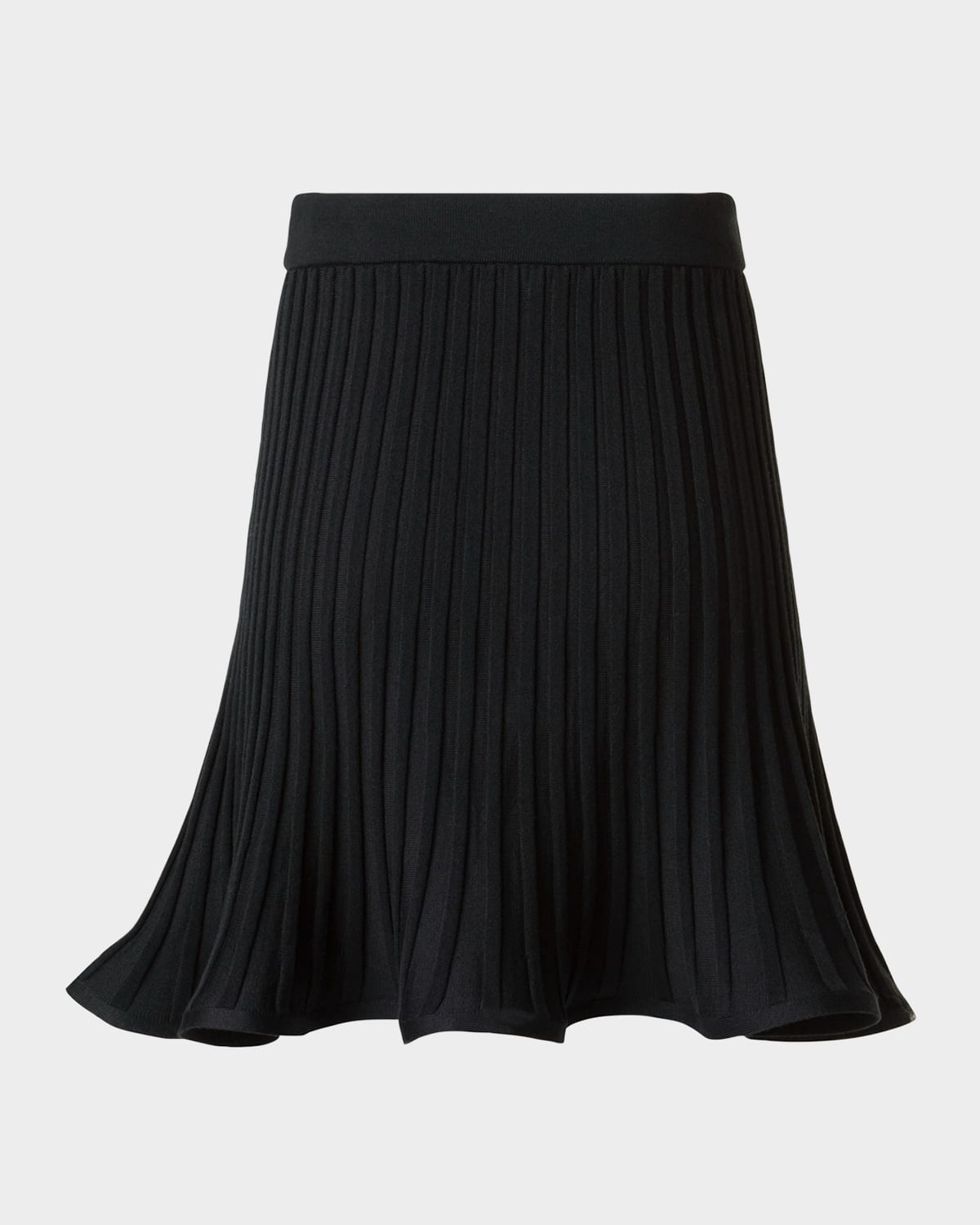 Akris Punto Reversed Rib Knit Mini Skirt In Black