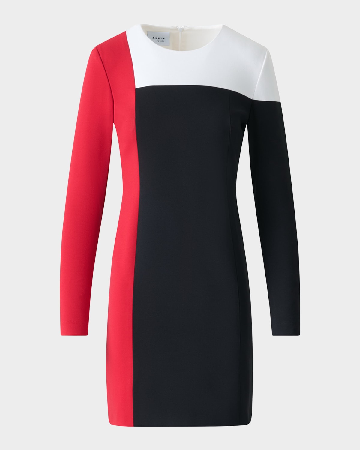 Akris Punto Colorblock Signature Viscose Stretch Jersey Mini Dress