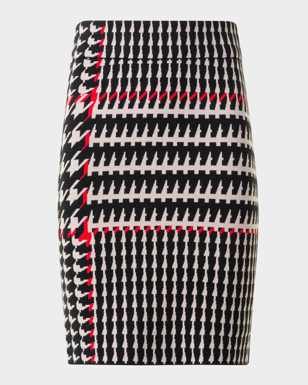 Akris Punto Wool-blend Knit Jacquard Skirt